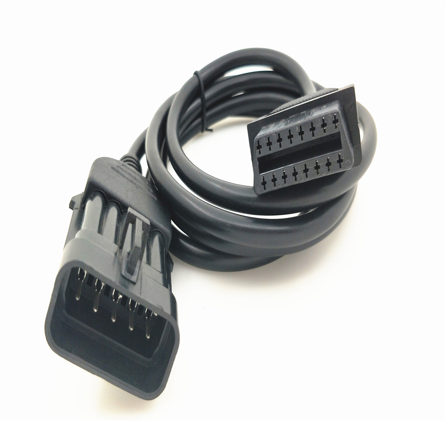 欧宝10Pin至OBD2 16PIN电缆欧宝10针车辆检查电缆。